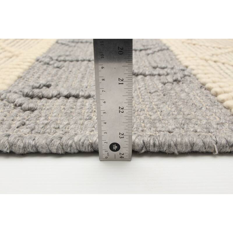 ECARPETGALLERY Braid weave Sienna Cream Wool Rug - 5'11 x 9'3