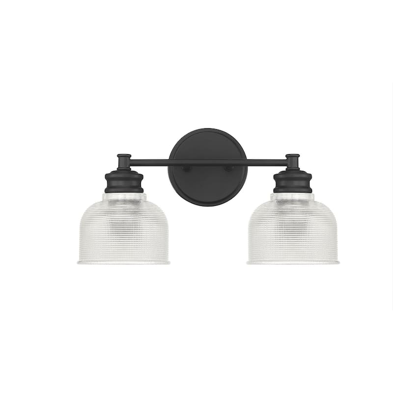 Meridian M80034 2 Light 16" Wide Bathroom Vanity Light with Halophane