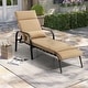 preview thumbnail 15 of 35, Outdoor Adjustable Patio Chaise Lounge Chair with Cushion Beach Poolside