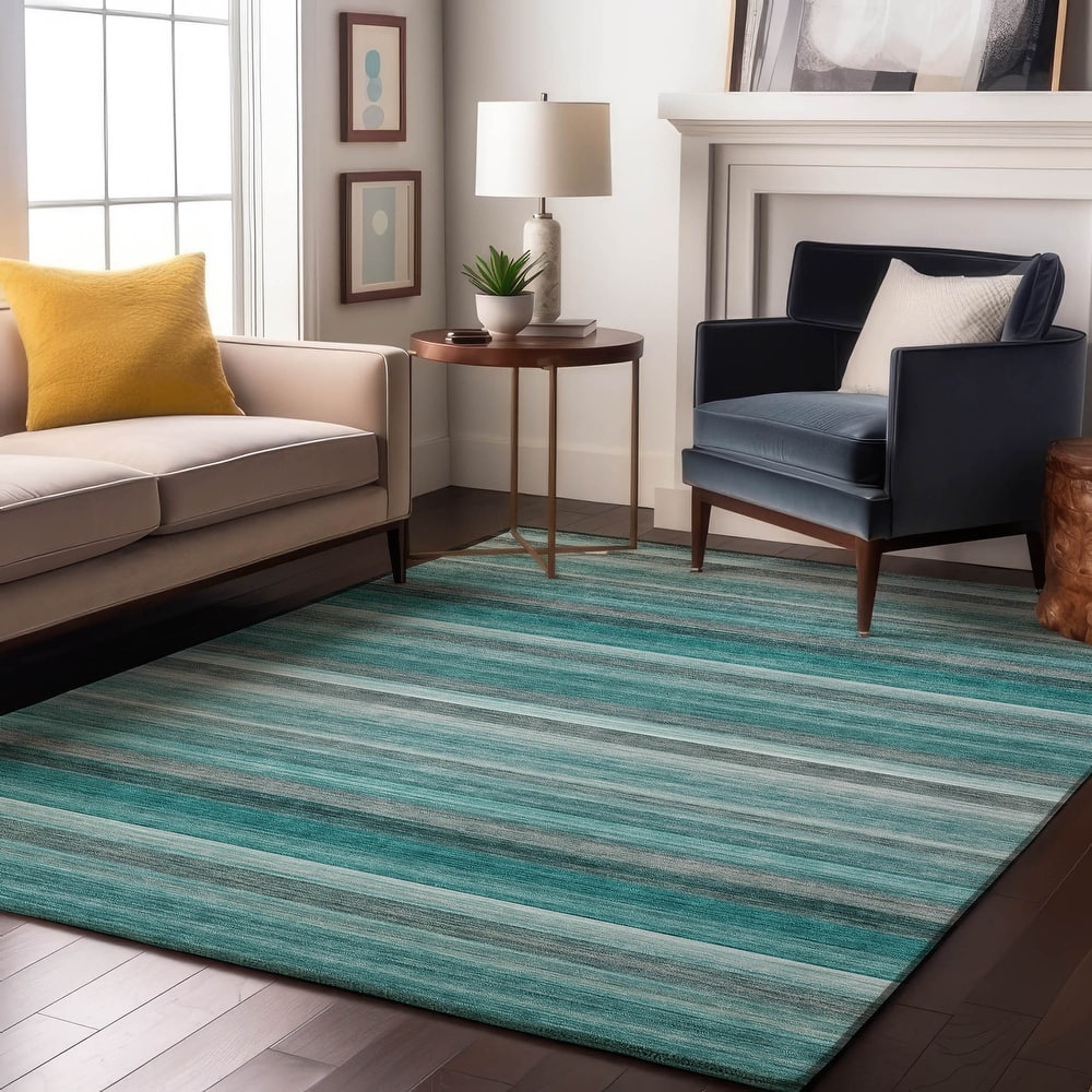 Premium Washable Super Soft Ombre Stripes Mayfield Rug