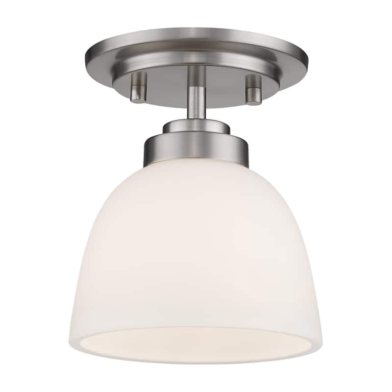 Bellevue Pauline 6" Wide Semi-Flush Ceiling Fixture - Brushed Nickel