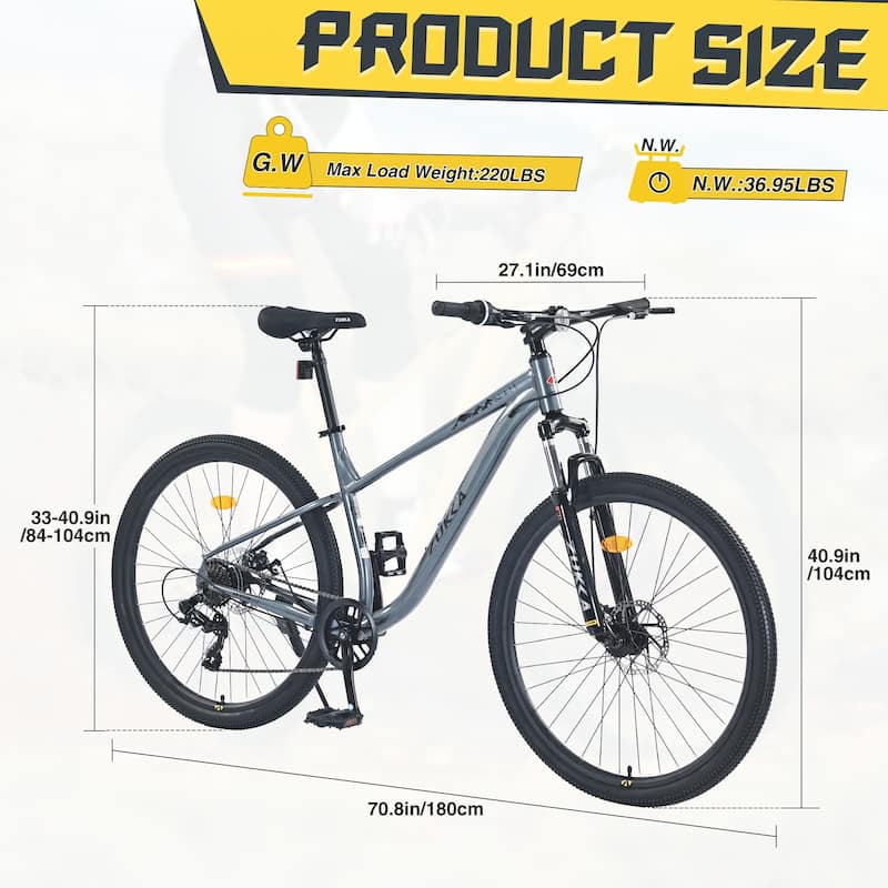 29 Inch Wheels Single Speed Mountain Bike,Front Suspension