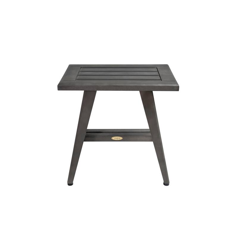 CoastalVogue MidCentury 18in Wide ShowerBench in a Gray Finish