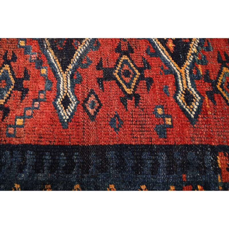 ECARPETGALLERY Hand-knotted Melis Vintage Red Wool Rug - 4'3 x 6'8