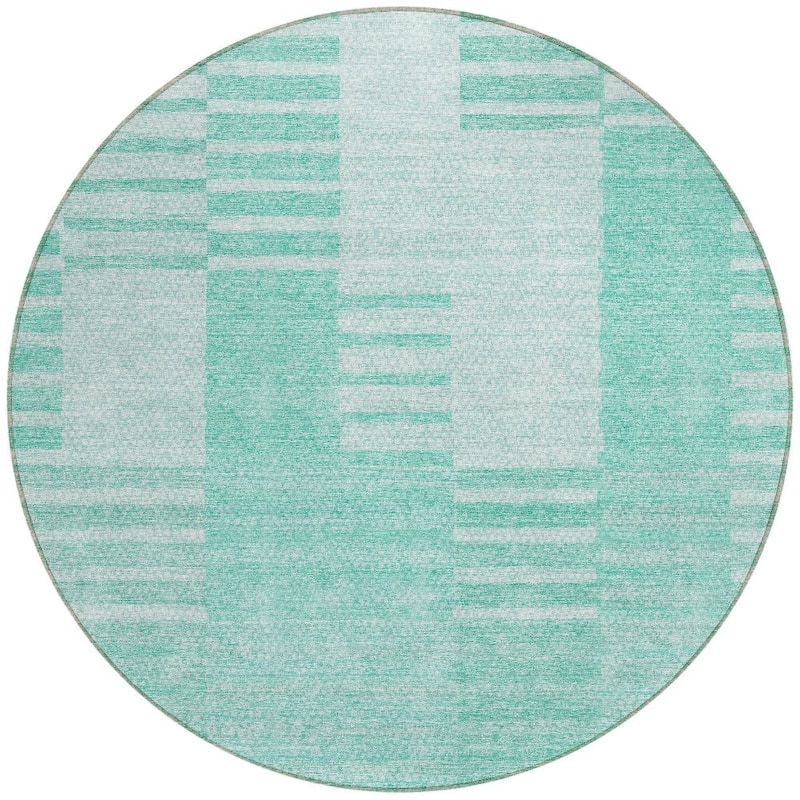 HomeRoots Striped Transitional Rectangle Outdoor Rug