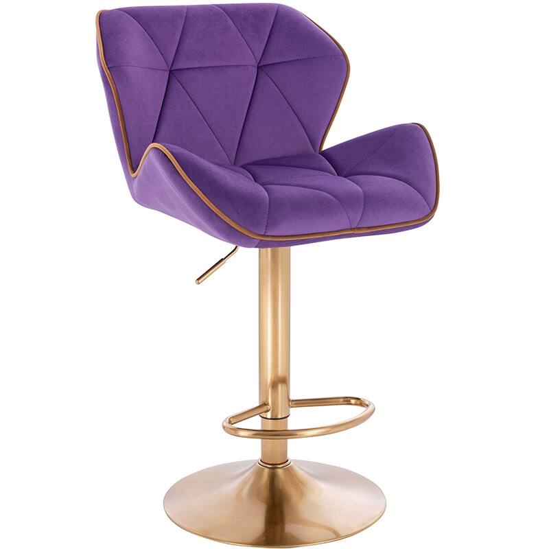 Modern Home Luxe Spyder Contemporary Adjustable Suede Barstool - Modern Comfortable Adjusting Height Counter/Bar Stool