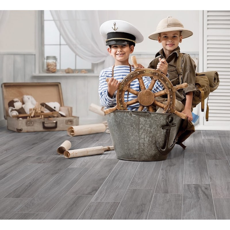 Industry Tile 6x24 Oslo Gray Wood Look Porcelain Tile