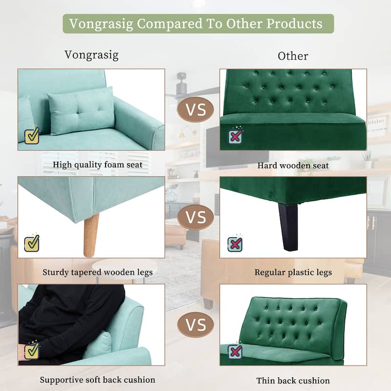 Futzca 47" Modern Loveseat Sofa