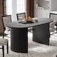preview thumbnail 37 of 40, 67" Nordic Style Oval Dining Table - for 6 People Black - 67*30