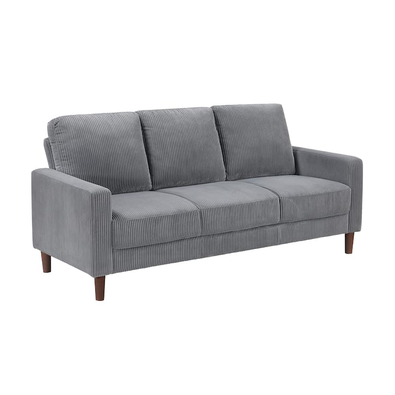 Caspian Corduroy 2-Piece Living Room Set - Wood Finish Exposed Feet