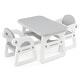 preview thumbnail 10 of 28, Costway 3-Piece Kids Table and Chair Set Toddler Activity Study Desk - See Details Grey