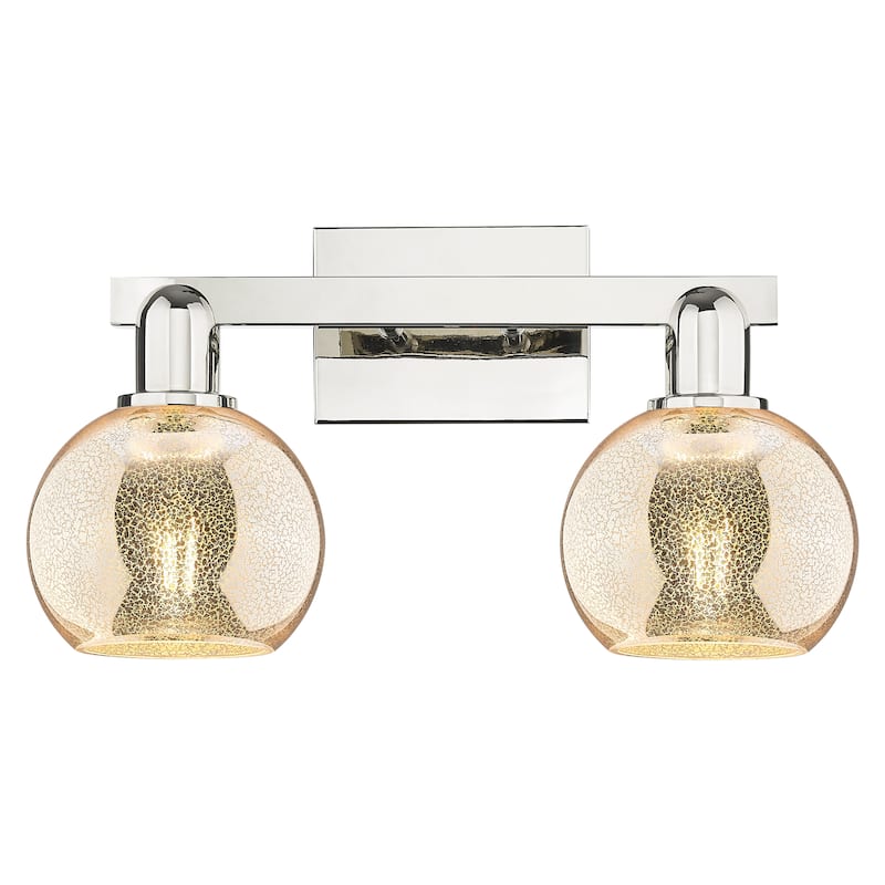 Innovations Lighting Endless Possibilities Arcadia - Athens - 2 Light 17" Bath Vanity Light - Mercury/Polished Nickel