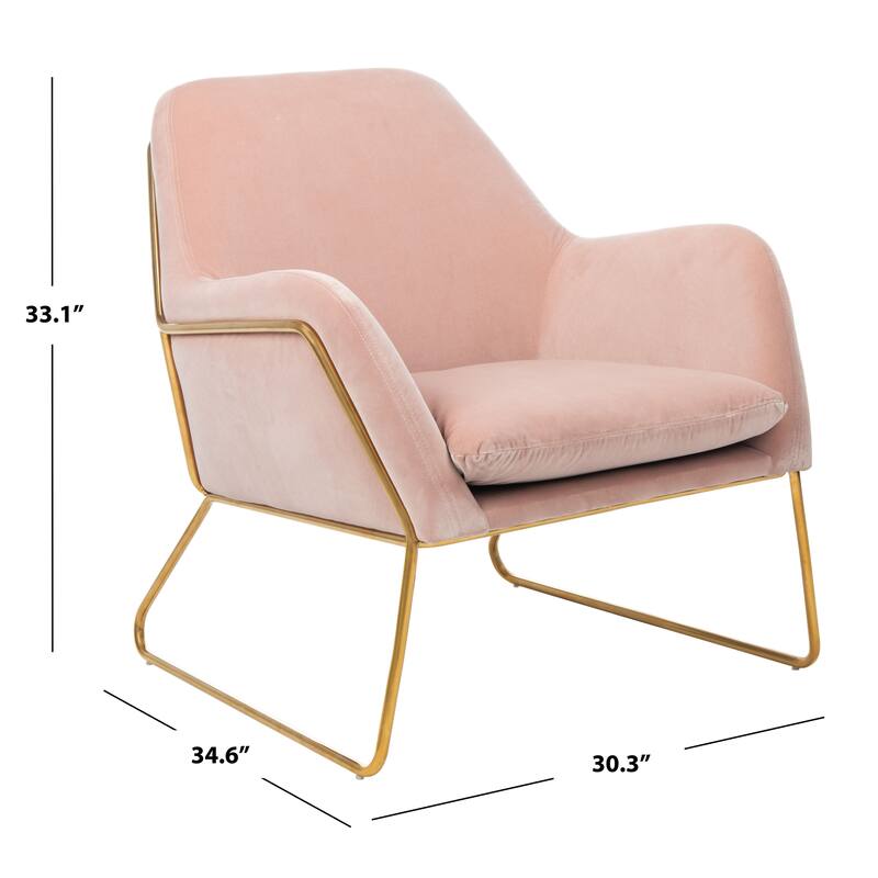 SAFAVIEH Home Misty Metal Frame Accent Chair - 30"W x 35"D x 33"H