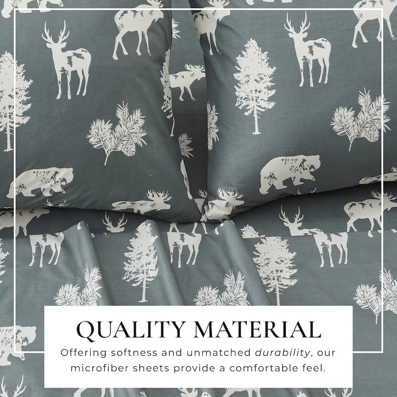 Linery & Co. Ultra-Soft Lodge-Inspired Brushed Microfiber Sheet Set