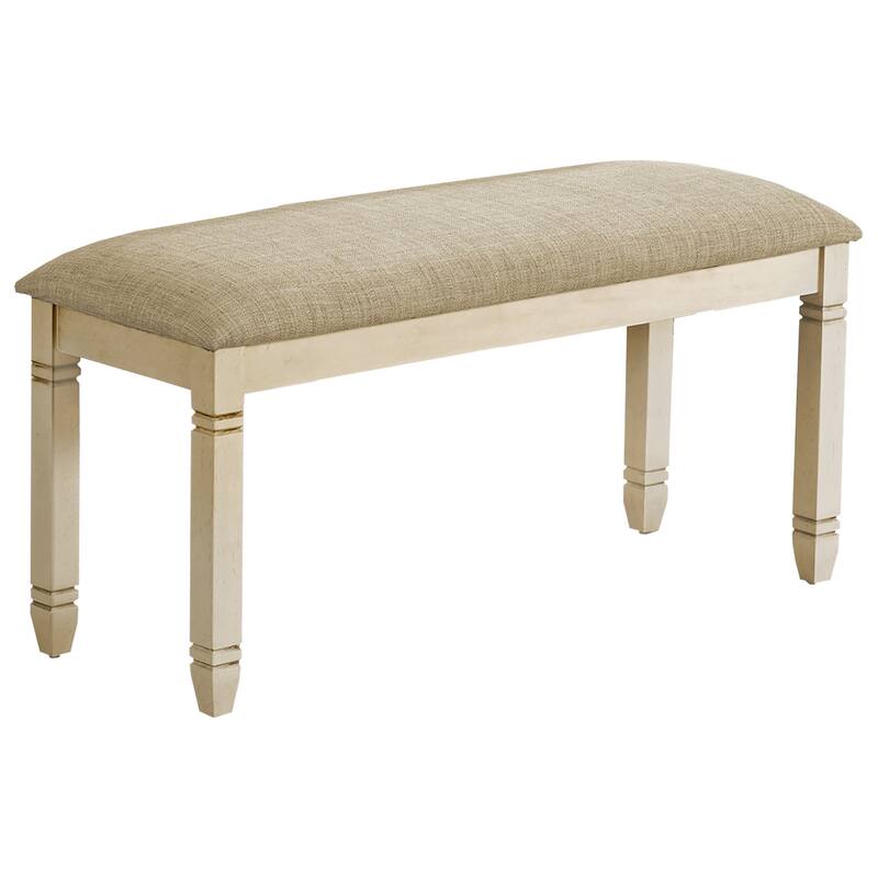 41" Rectangular Bench - White