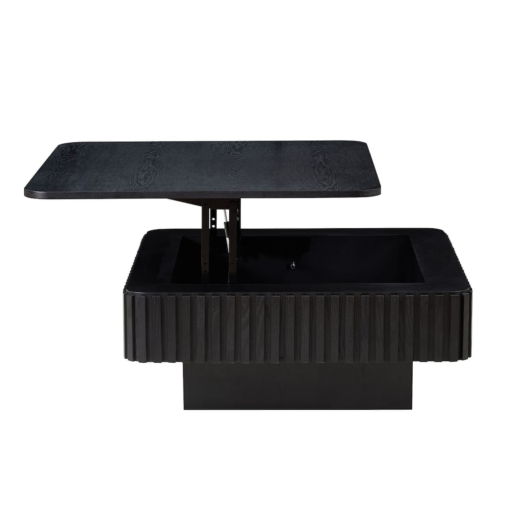 35.43 Inch Modern Handcraft Drum Coffee Table