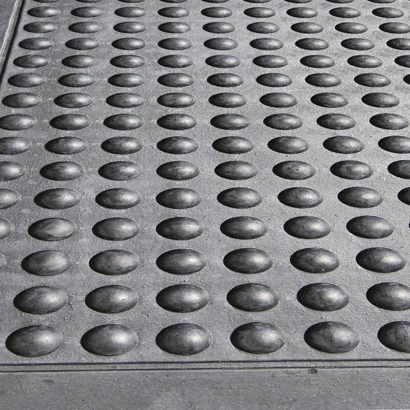 Glossy bubbles top anti-fatigue 100% Rubber Cushion mat