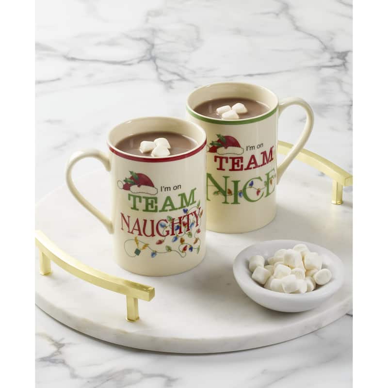 Lenox Naughty & Nice Mugs, Set of 2