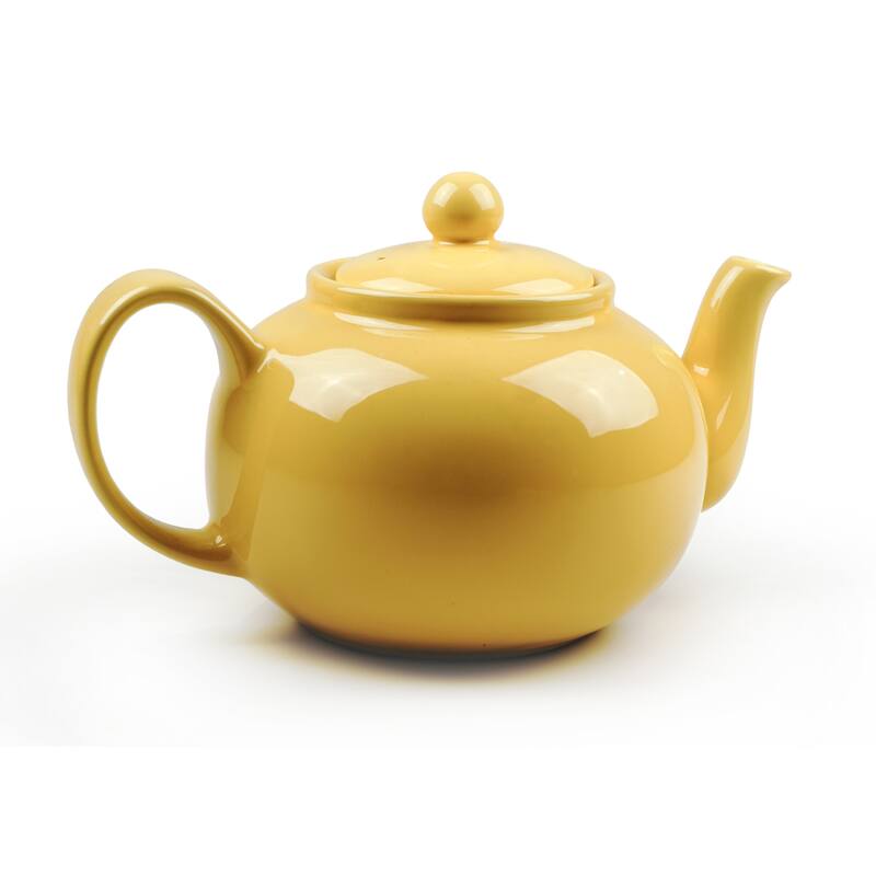 Stoneware Teapot - 42 oz - Yellow