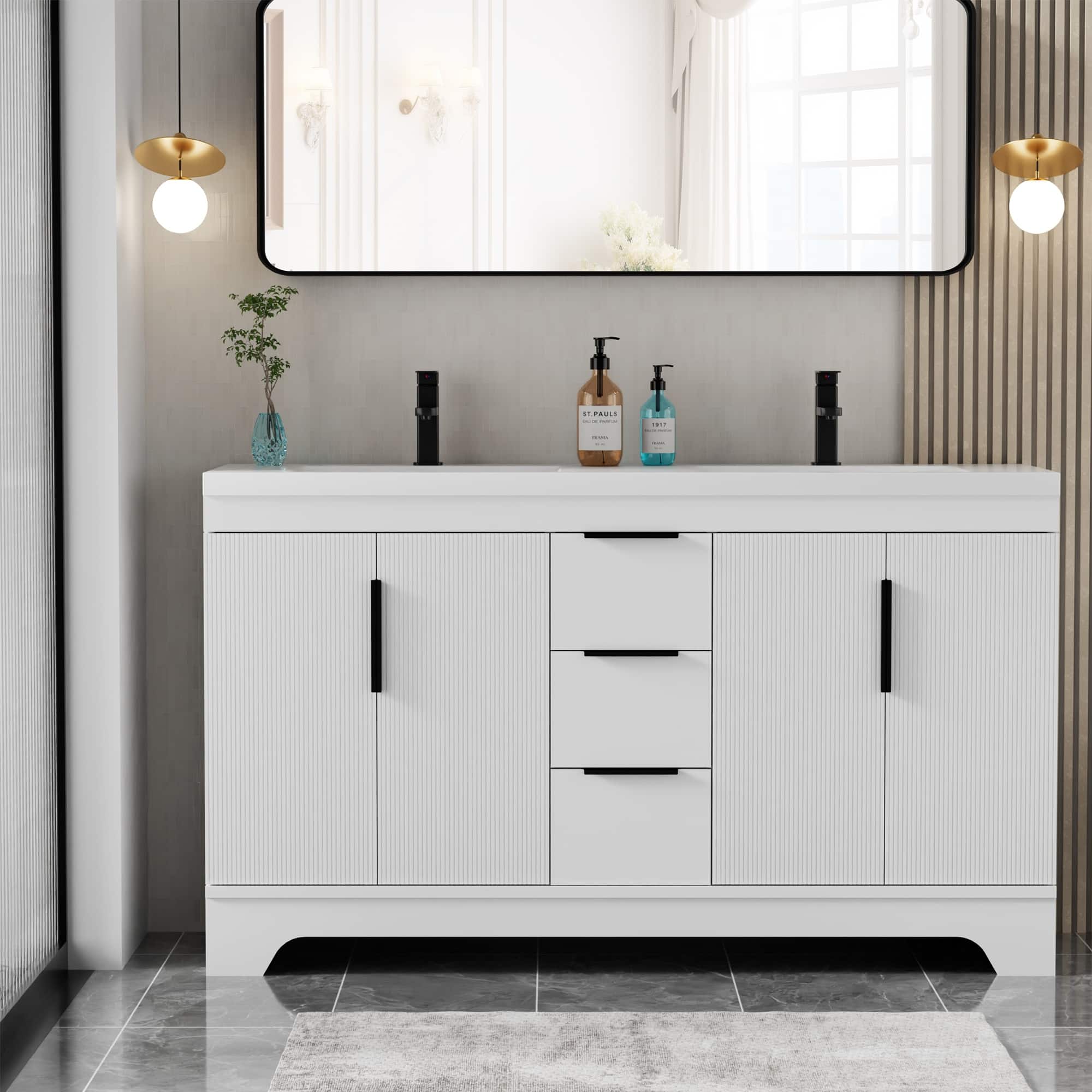 Option White-60"Double Sink