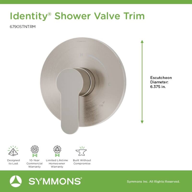 Symmons 6790TRM Identity Pressure Balanced Valve Trim Only with Single