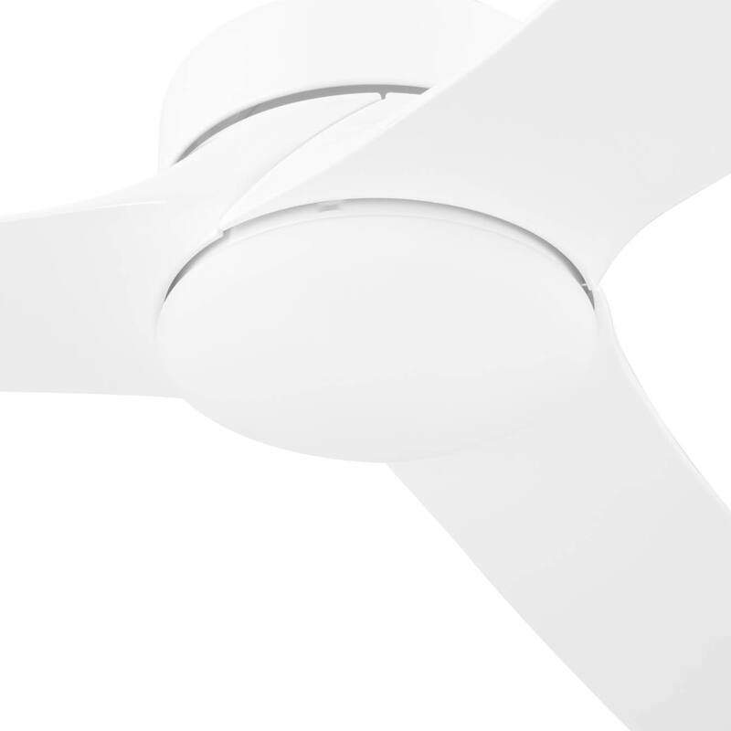 52" Honeywell Lynton White Indoor/Outdoor Damp-Rated Ceiling Fan with LED Light and Remote Control, 6-Speed BLDC Motor