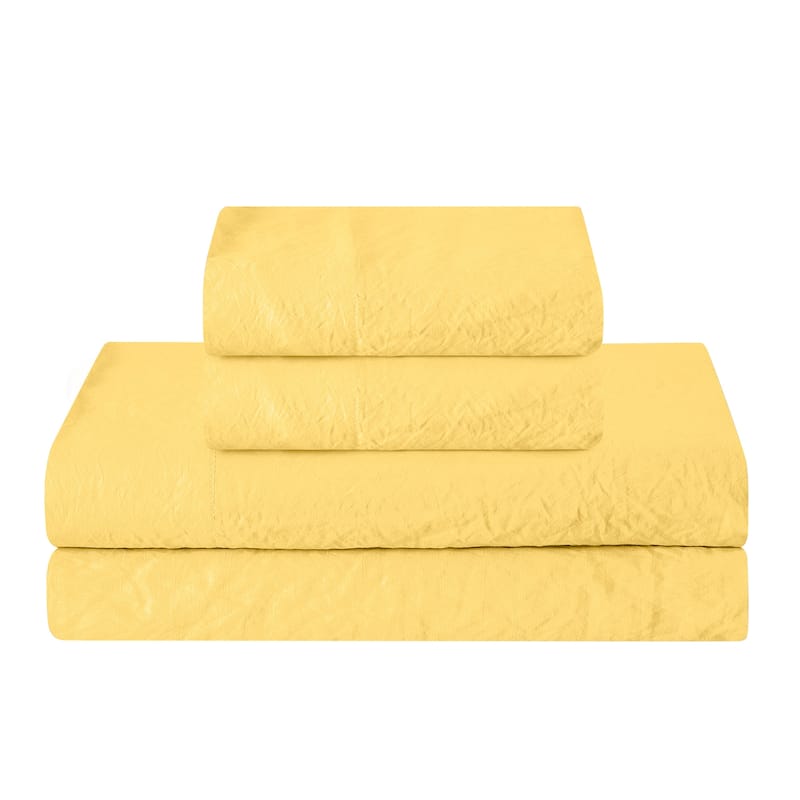 Sweet Home Collection Vintage Wash MIcrofiber Crinkle Sheet Sets