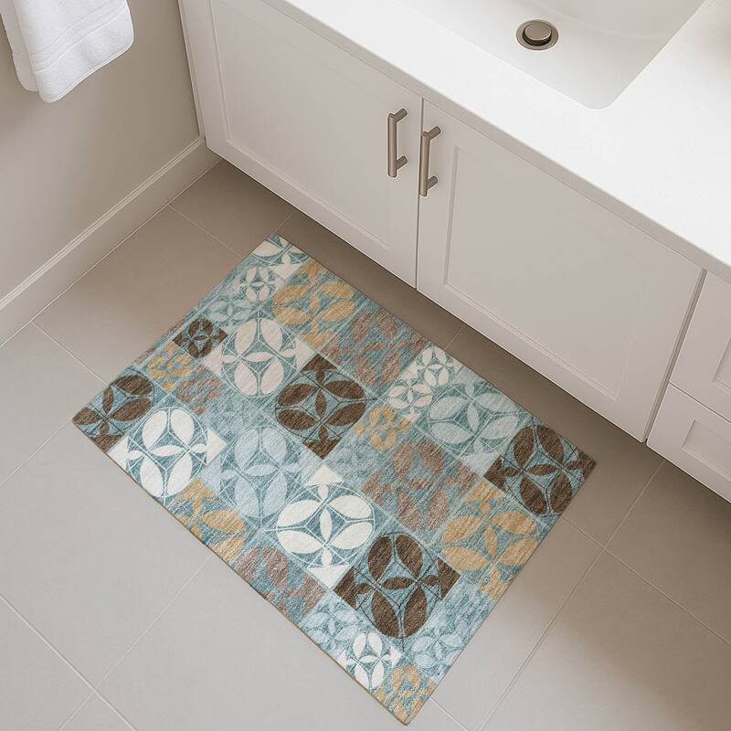 Machine Washable Indoor/ Outdoor Patch Lupton Chantille Rug