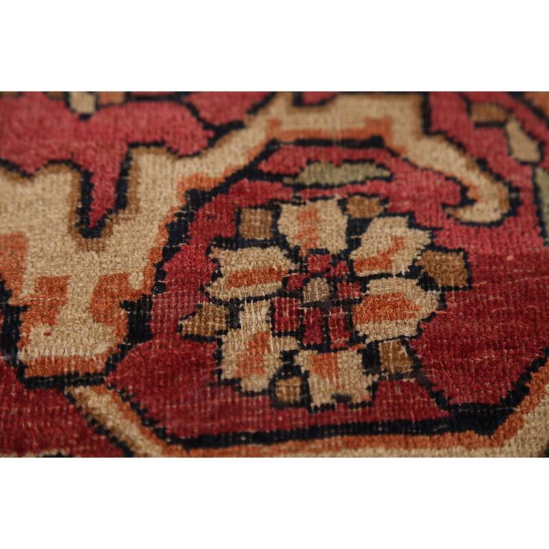 Pre-1900 Antique Kerman Ravar Persian Large Rug Handmade Wool Carpet - 10'5"x 16'1"