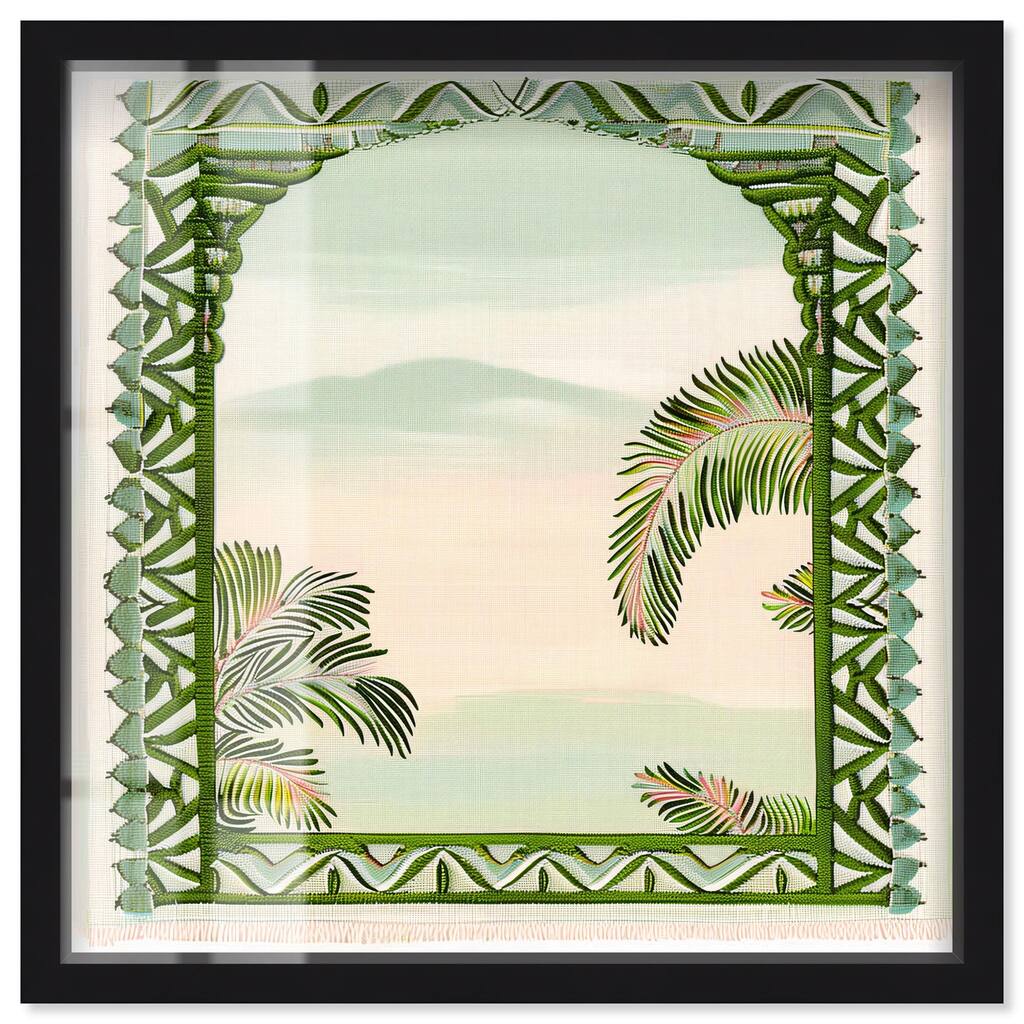 Palm View Vista Shadowbox by Art Remedy
