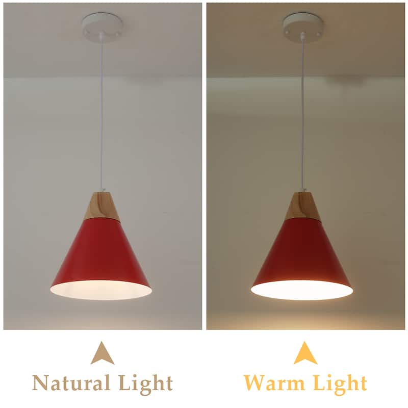 1-Light Industrial Pendant Light with Conical Shade for Kitchen Island