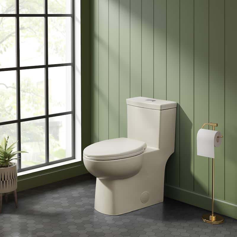 Chaux One Piece Toilet Dual Flush 1.1/1.6 Gpf In Bisque - 28.4" x 14.55" 29.5"