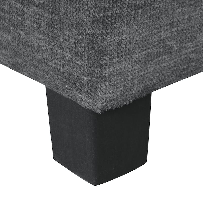 111.8" Chenille U-Shaped Sectional Sofa with Storage Ottoman (6-Seat)