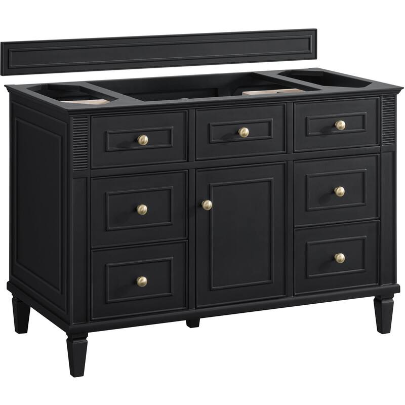 James Martin Vanities 424-V48-M Lorelai 48" Free Standing Single Basin - Black Onyx