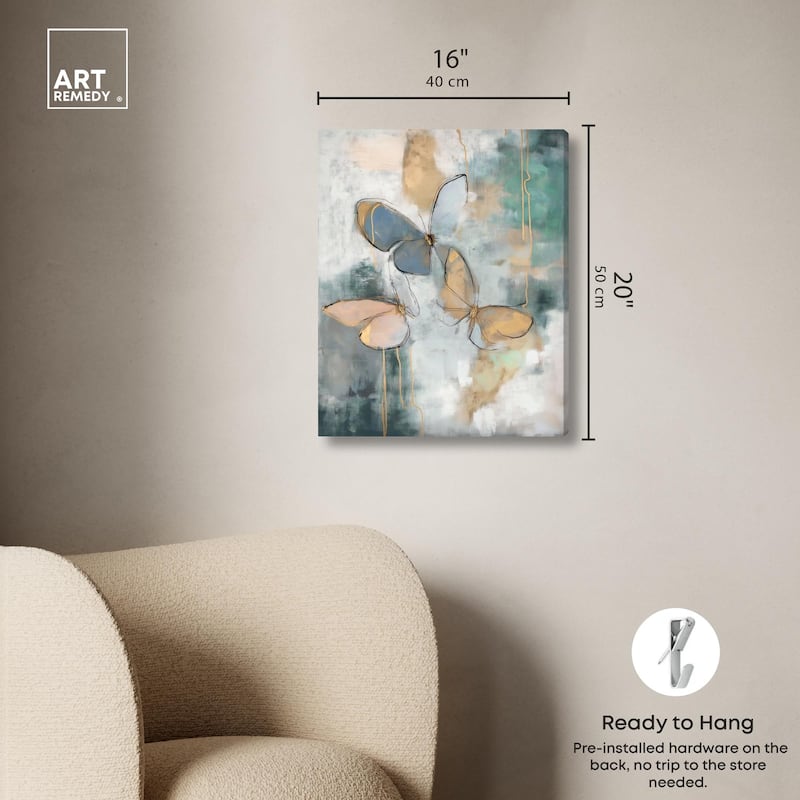 Butterflies Dream II Canvas by Art Remedy, Gallery Wrapped