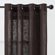 preview thumbnail 21 of 21, Chanasya Crosshatch Textured Semi-Sheer Kitchen Bedroom Grommet Window Curtain Panel (Set of 2) W52 x H108 Inches - Java