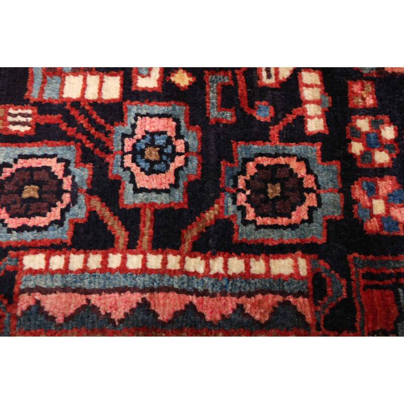 ECARPETGALLERY Hand-knotted Anatolian Vintage Dark Navy Wool Rug - 4'10 x 8'4