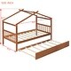 preview thumbnail 26 of 34, Twin Size Wooden House Bed with Twin Size Trundle