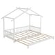 preview thumbnail 12 of 28, Gymax Wooden House Bed Twin to King Daybed w/ Safety Rails & Decorable
