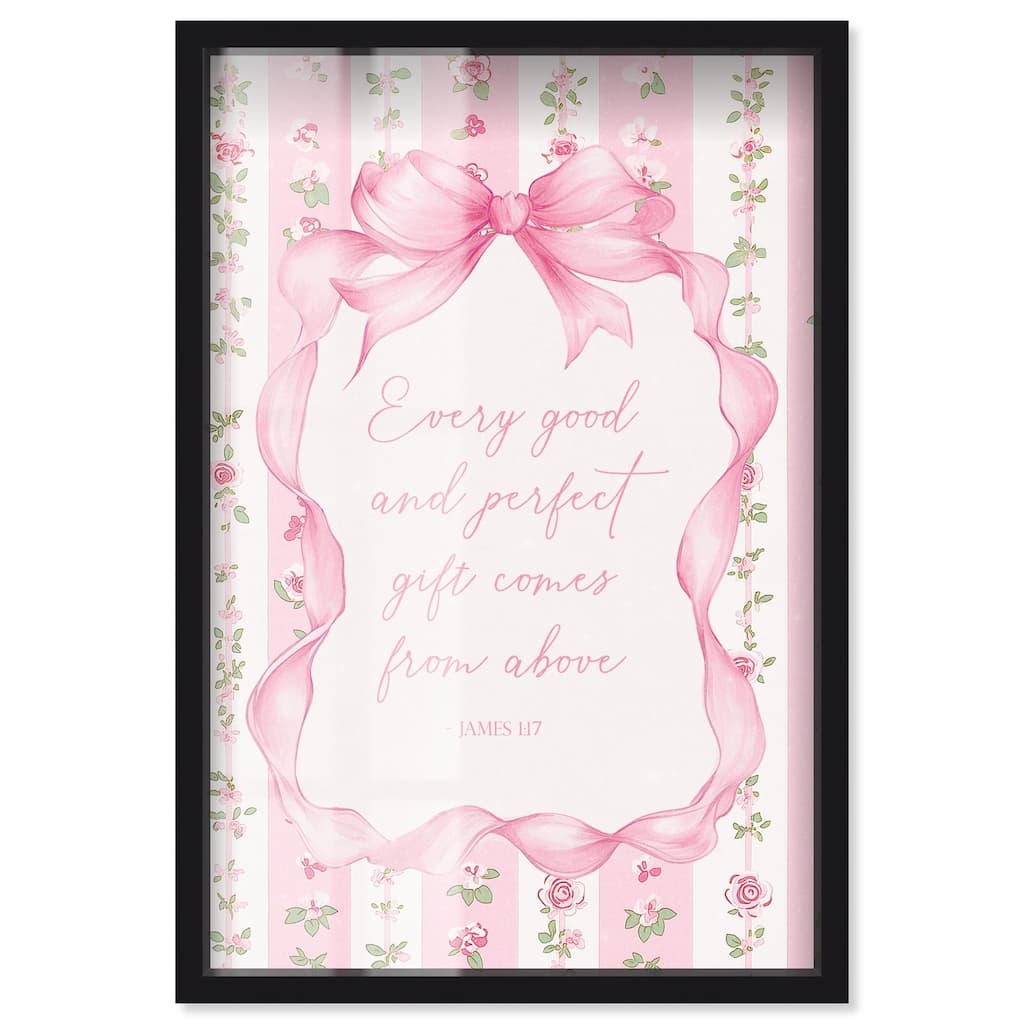 Good and Perfect Gift Bow Shadowbox by Art Remedy