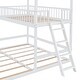 preview thumbnail 13 of 40, Twin Over Twin-Twin House Bunk Bed with Ladder L-Shaped Bunk Bed