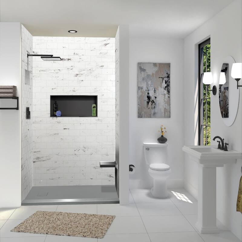 Transolid FZST6736 67" x 36-1/2" Rectangular Shower Base with Single