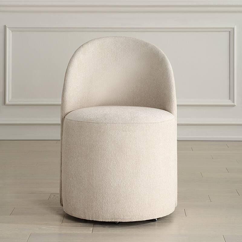 Smoot Lines Rolling Dining Chair - 32" - Cream
