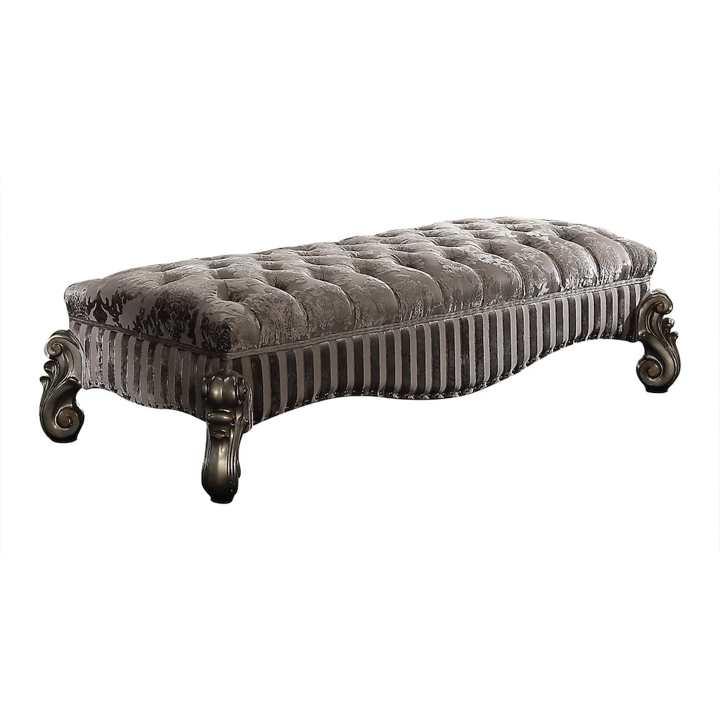 Calvert Antique Platinum Padded Seat Bench
