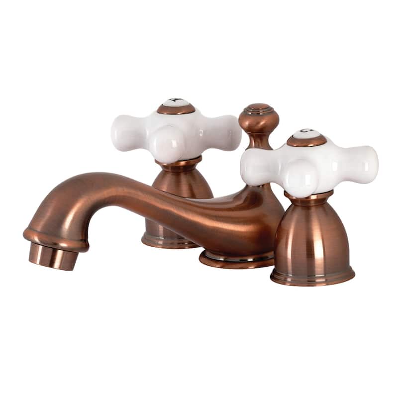 Kingston Brass Restoration Mini-Widespread Bathroom Faucet - Antique Copper