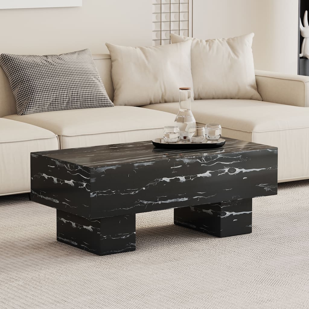 Modern Simple Marble Texture Mdf Coffee Table -Practical Model