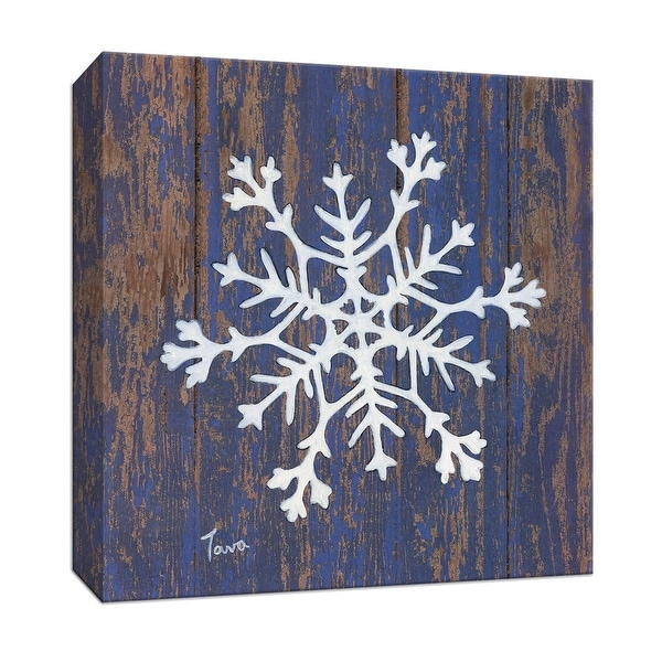 PTM Images 9-147949 PTM Canvas Collection 12" x 12" - "Stencil Snowflake" Giclee Snowflakes Art Print on Canvas