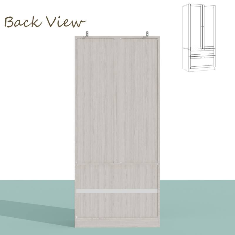 Modular Modern Glass Door Wardrobe:Storage Closet Solution Armoire