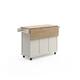 3-Drawer Drop Leaf Kitchen Cart with Wood Top by Homestyles