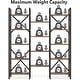 preview thumbnail 27 of 60, Large Triple Wide 5-Shelf Etagere Bookcase